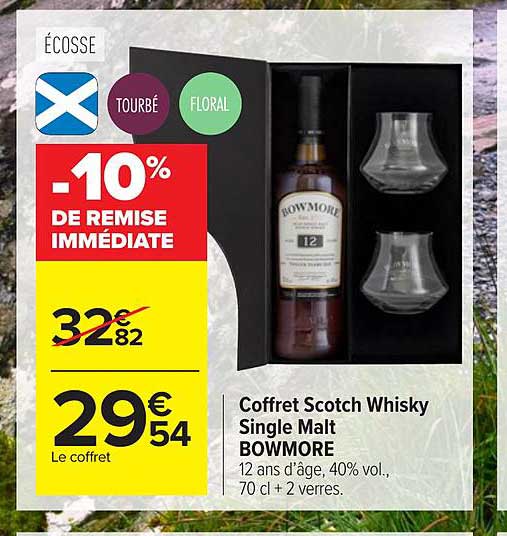 coffret scotch whisky single malt bowmore