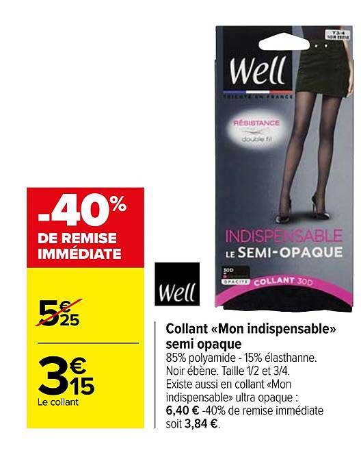 collant «mon indispensable» semi opaque