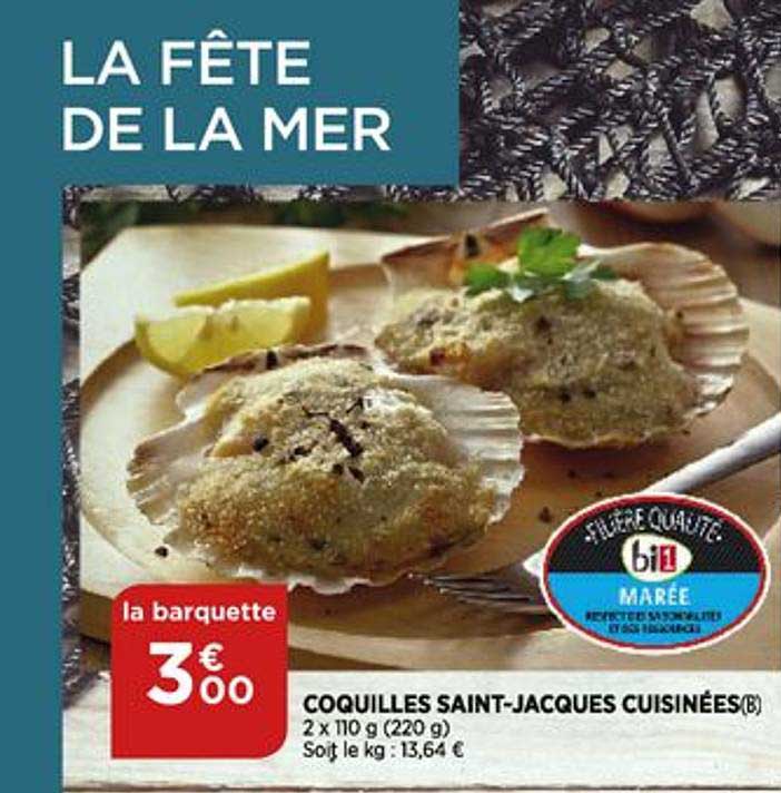 coquilles saint jacques cuisinées