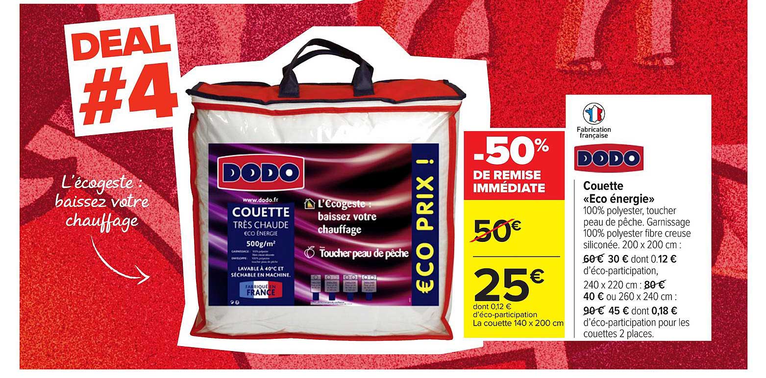 Couette «éco énergie» Dodo