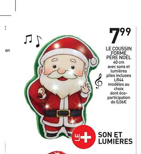 coussin forme père noël