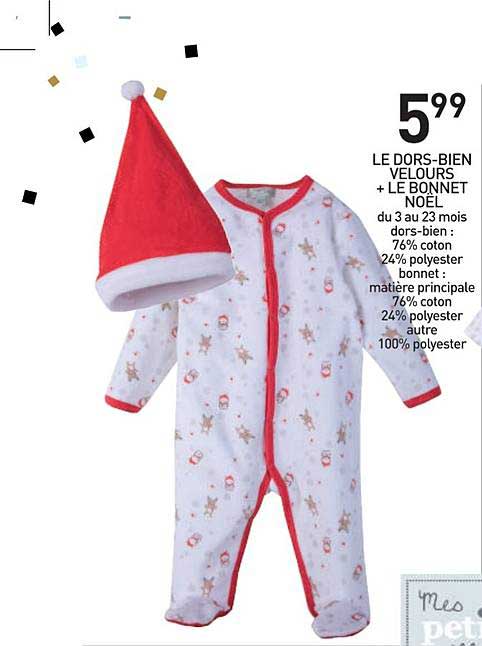 dors bien velours + bonnet noël