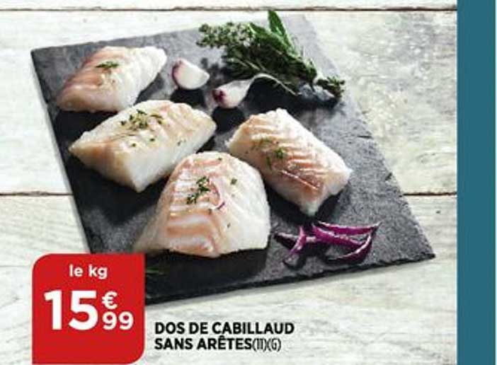 dos de cabillaud sans arêtes