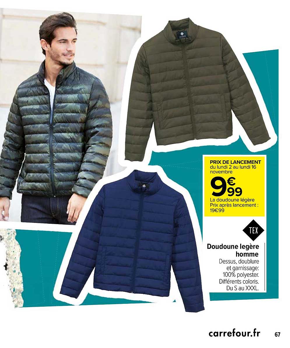 Doudoune Legère Homme Tex