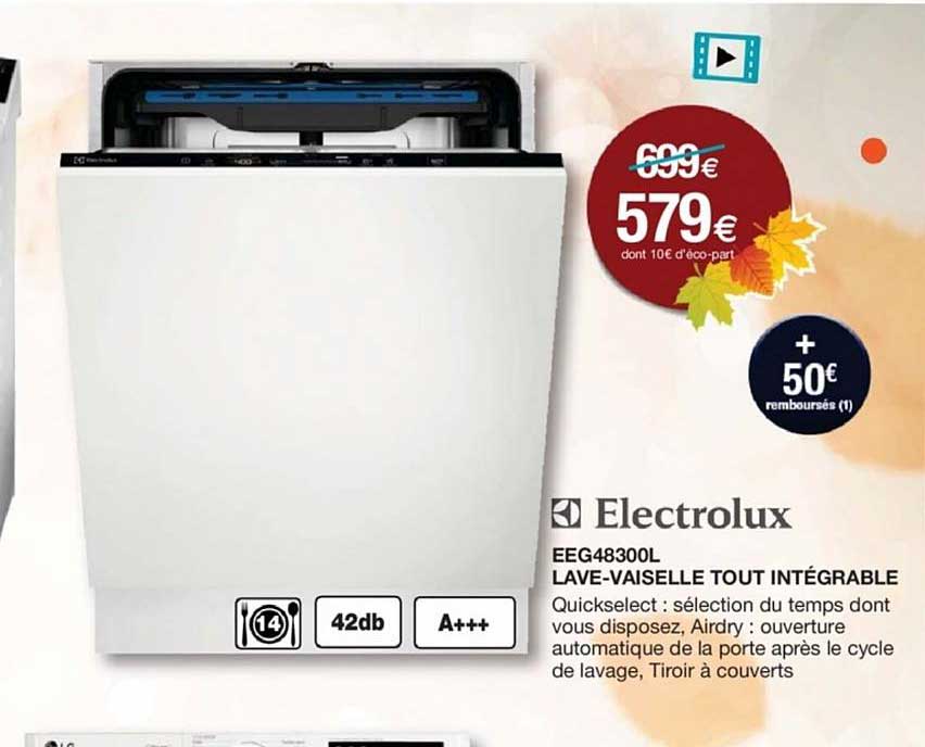 electrolux eeg48300l lave vaisselle tout intégrable