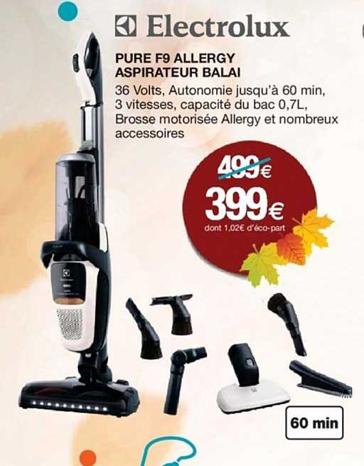electrolux pure f9 allergy aspirateur balai