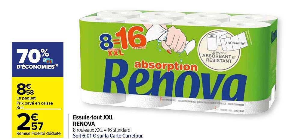 essuie-tout xxl renova
