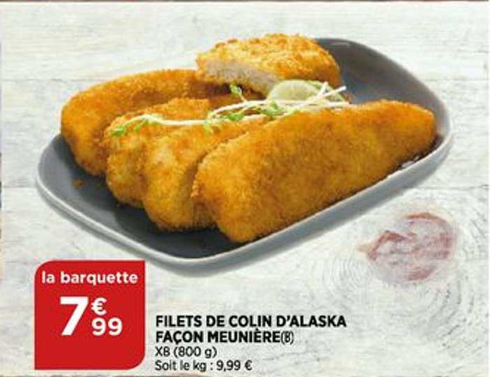filets de colin d'alaska façon meunière