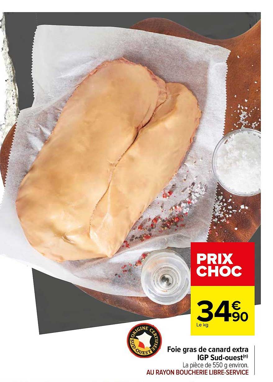 foie gras de canard extra igp sud-ouest