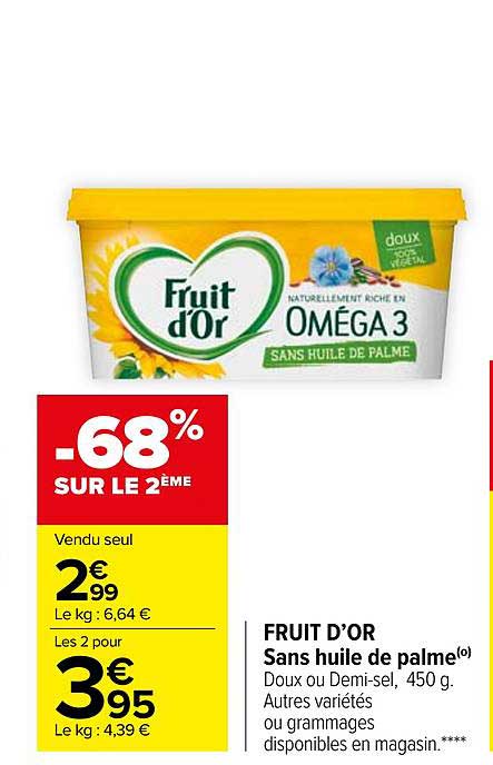Fruit D'or Sans Huile De Palme