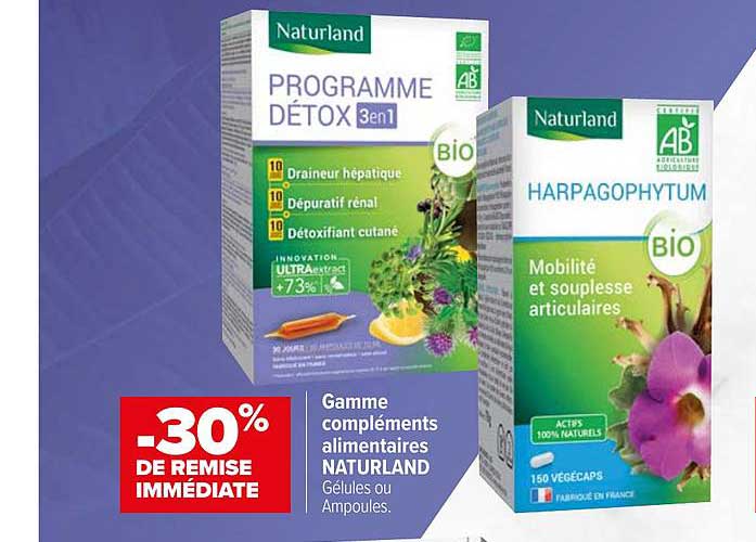 Gamme Compléments Alimentaires Naturland