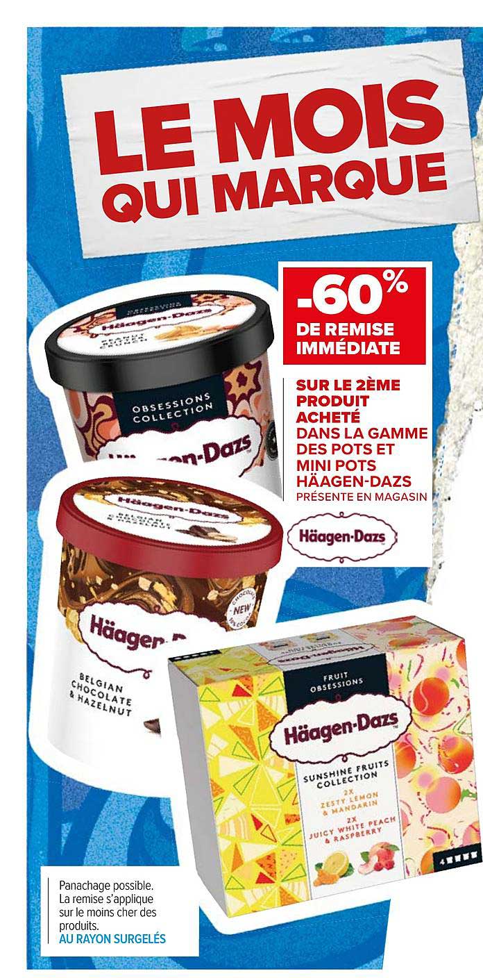 gamme des pots et mini pots häagen-dazs