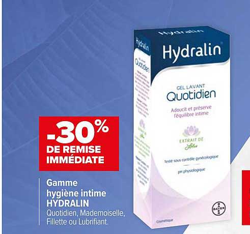 gamme hygiène intime hydralin