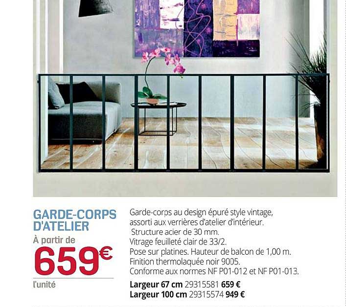 garde corps d'atelier