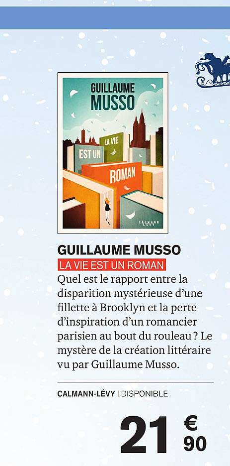 guillaume musso la vie est un roman