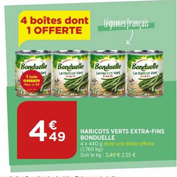 haricots verts extra-fins bonduelle
