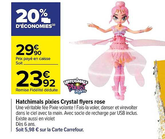 hatchimals pixies crystal flyers rose