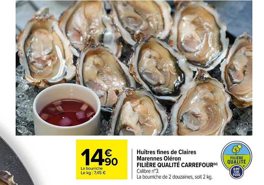 huître fines de claires marennes oléron filière qualité carrefour
