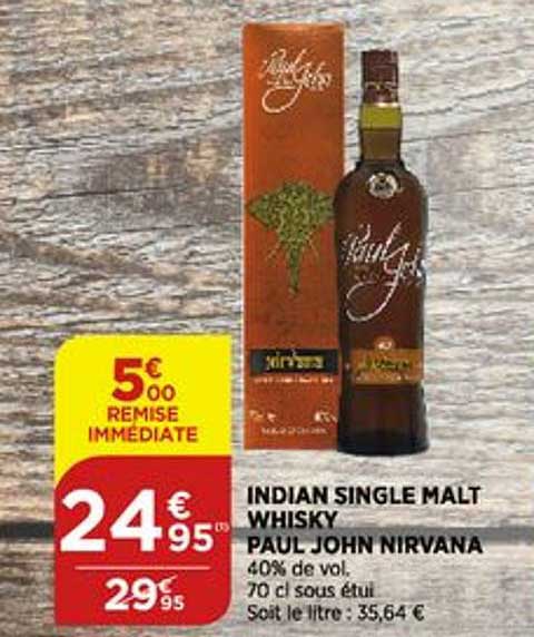indian single malt whisky paul john nirvana