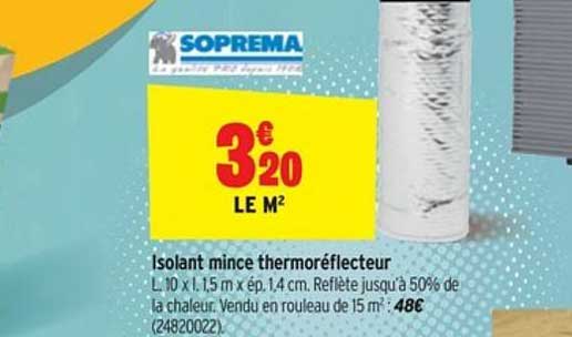 isolant mince thermoréflecteur