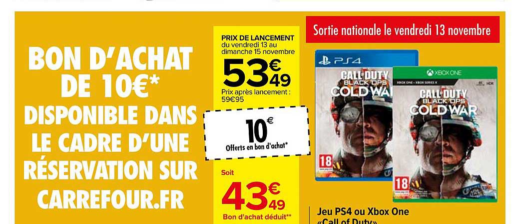 jeu ps4 ou xbox one «call of duty»