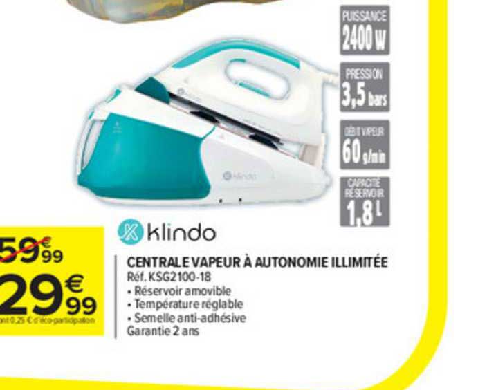 klindo centrale vapeur à autonomie illimitée