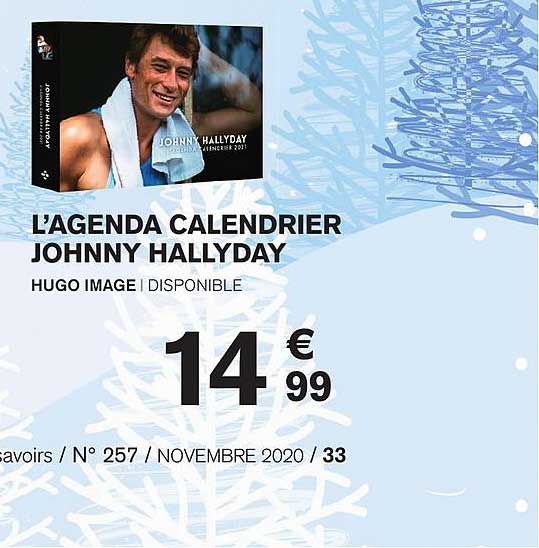 l'agenda calendrier johny hallyday