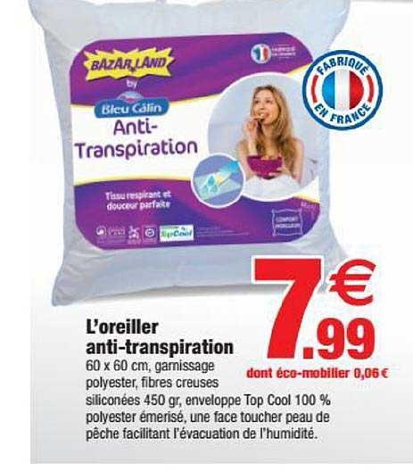 l'oreiller anti transpiration