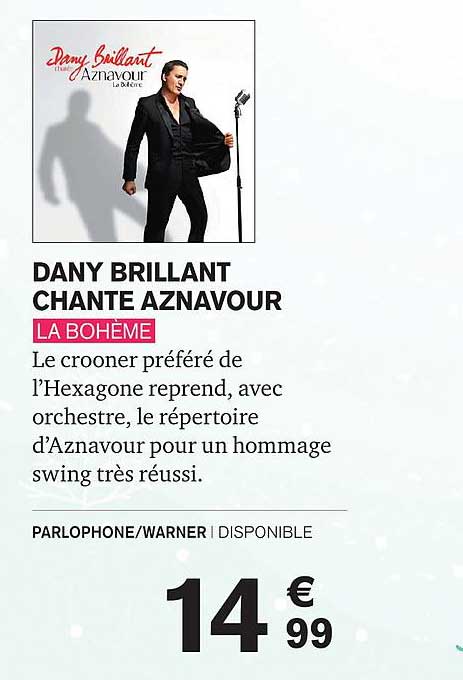 la bohème dany brillant chante aznavour