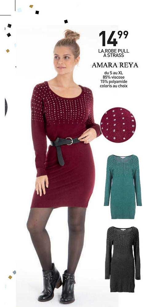 la robe pull a strass amara reya