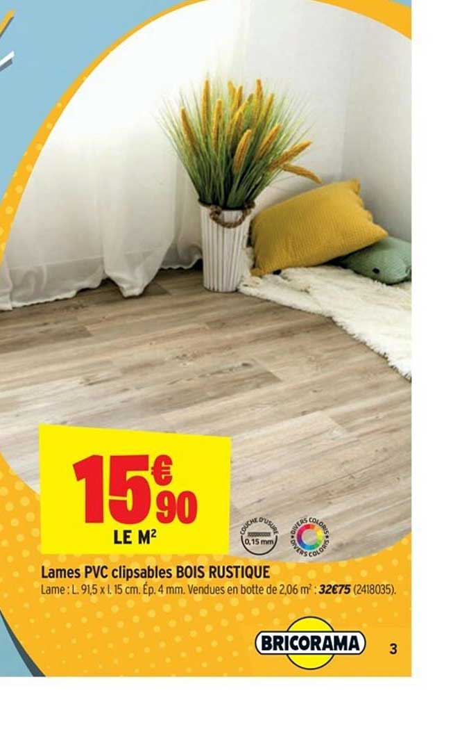 lames pvc clipsables bois rustique