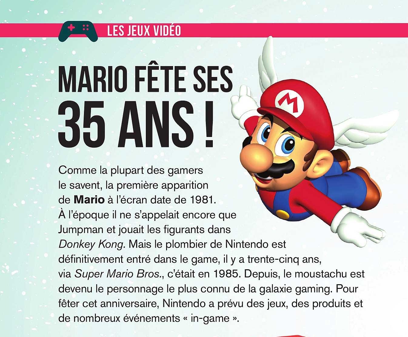 les jeux vidéo mario fêtes ses 35 ans!