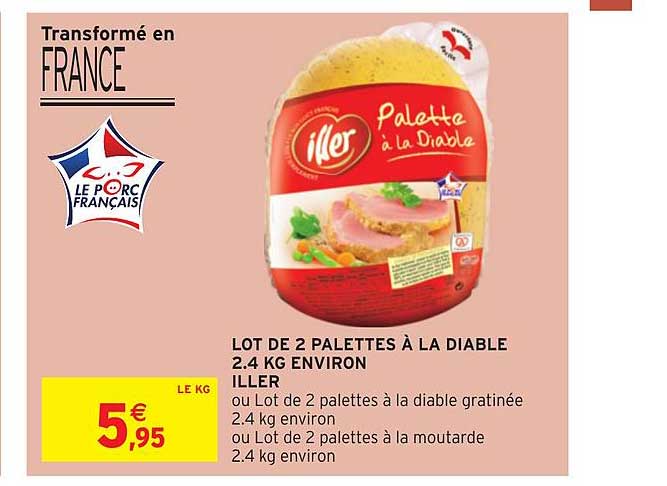 lot de 2 palettes à la diable 2.4 kg environ iller