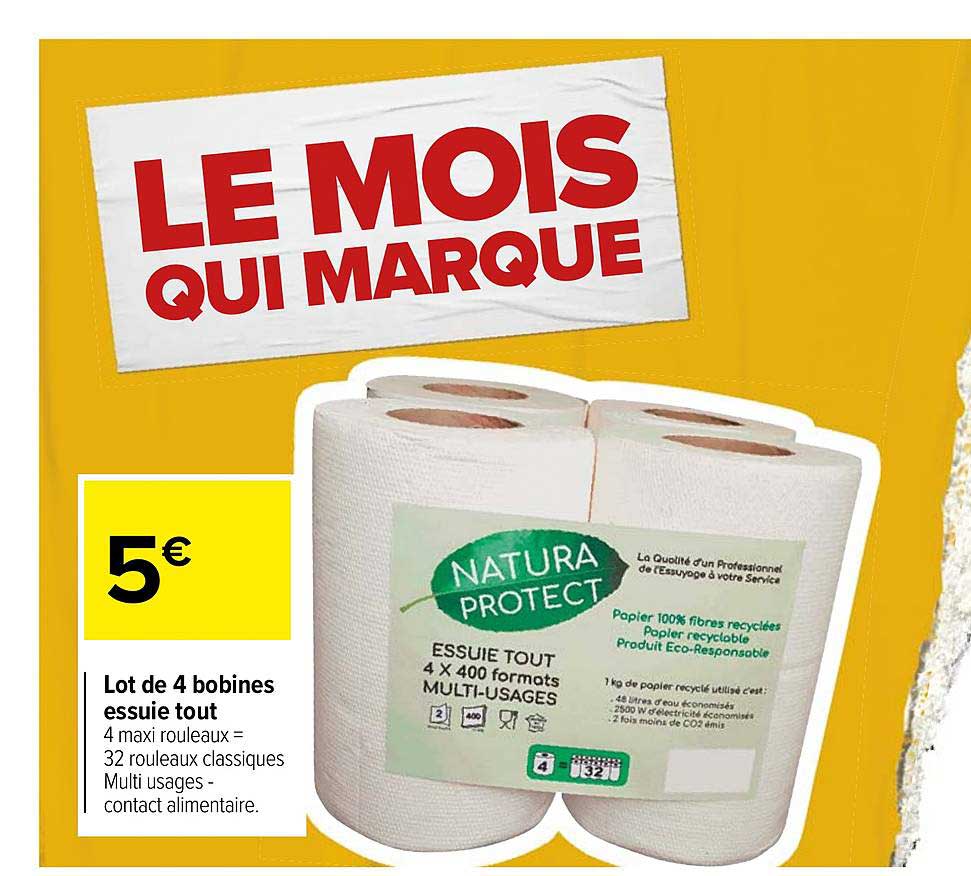 lot de 4 bobines essuie tout