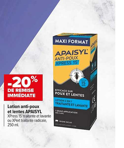 Lotion Anti-poux Et Lentes Apaisyl