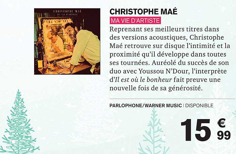 ma vie  d'artiste christophe maé