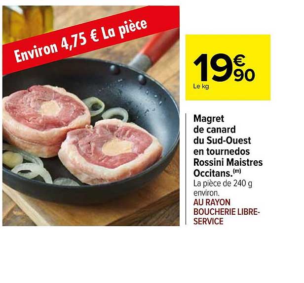 magret de canard du sud-ouest en tournedos rossini maistres occitans