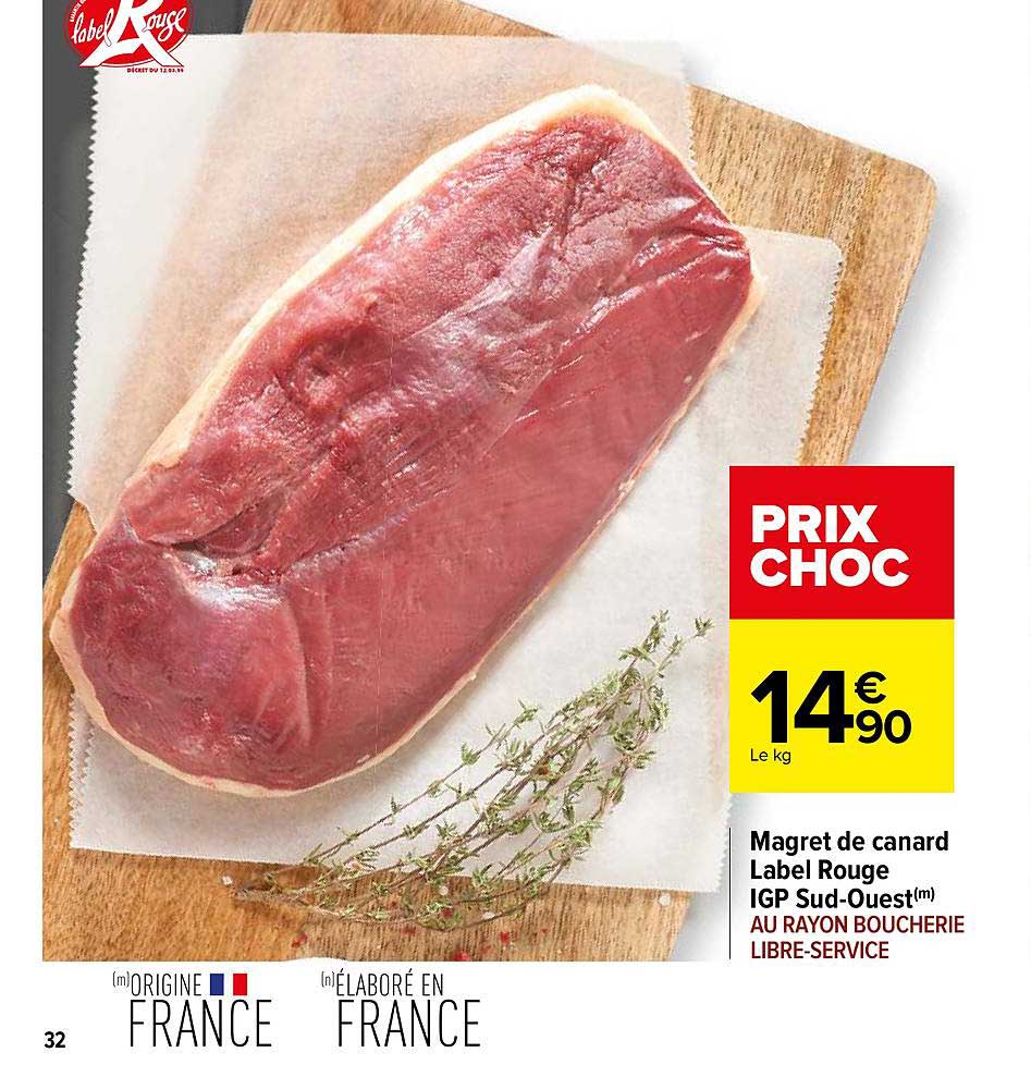 magret de canard label rouge igp sud-ouest