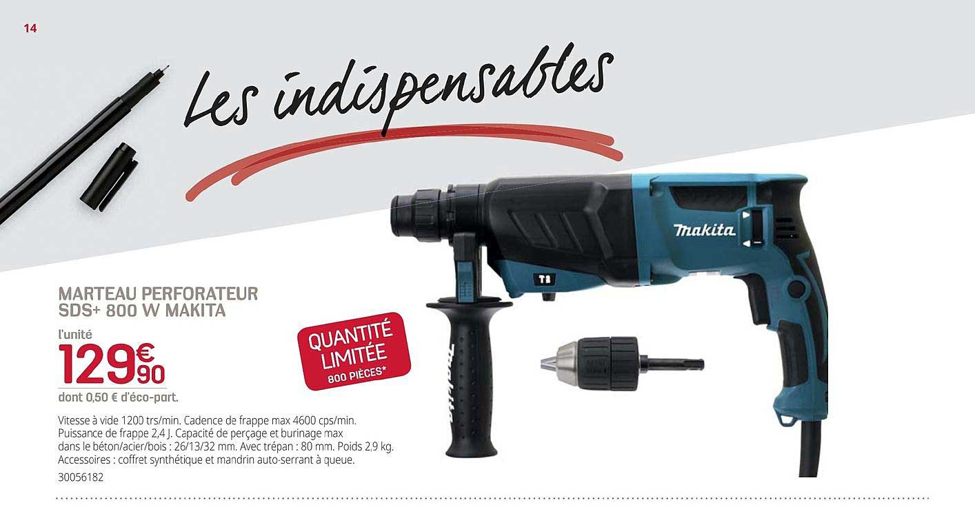 marteau perforateur sds+ 800 w makita