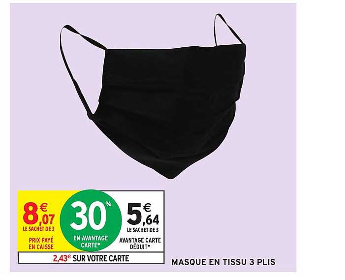 masque en tissu 3 plis