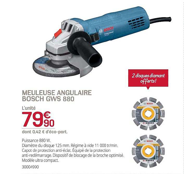 meuleuse angulaire bosch gws 880