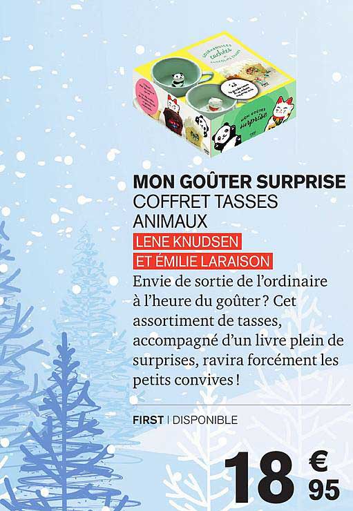 mon goûter surprise coffret tasses animaux lene knudsen et émilie laraison