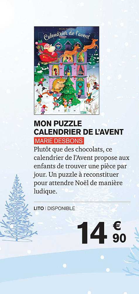 mon puzzle calendrier de l'avent marie desbons
