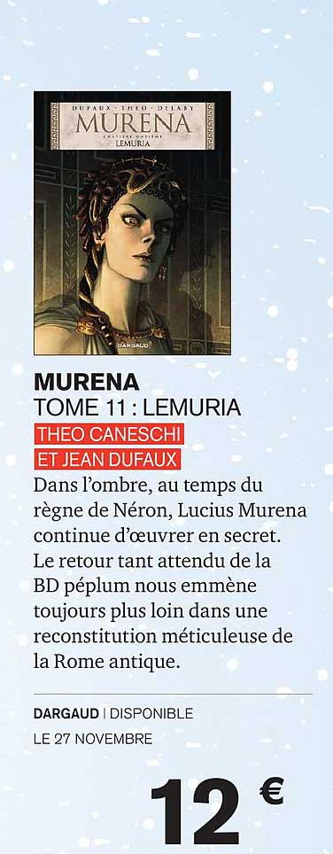 murena : lemuria tome 11 theo caneschi et jean dufaux