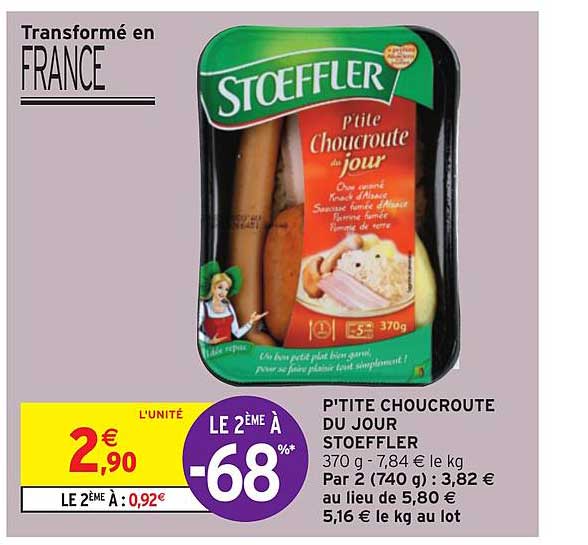 p'tite choucroute du jour stoeffler 2ème à -68%