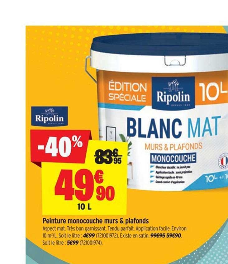 Peinture Monocouche Murs & Plafonds Ripolin