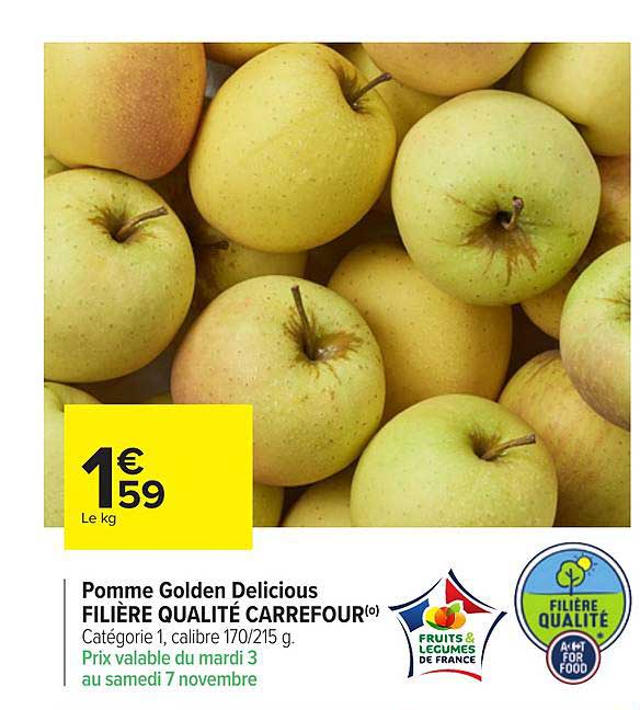 pomme golden delicious filière qualité carrefour