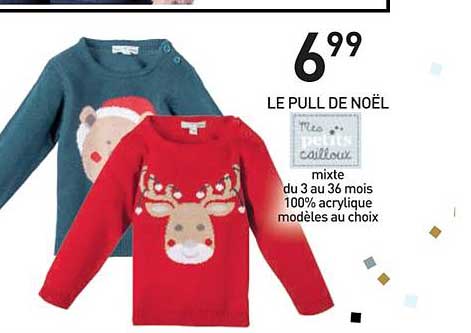 pull de noël mes cailloux