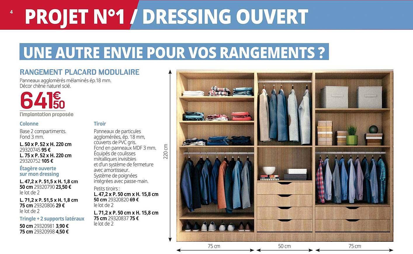 rangement placard modulaire