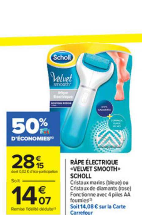 râpe électrique "velvet smooth" scholl